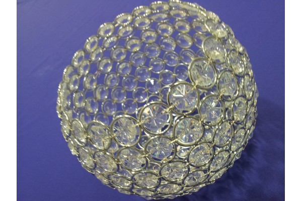 Chandelier Crystal Round Ball | Cake Separator | Real Crystals | Stackable Cakes | 20 CM
