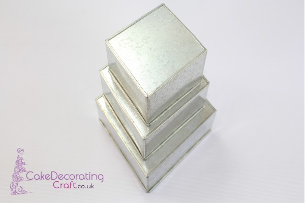 Diamond Large Cake Baking Tin | 3" Deep | Size 8.5", 11.5", 14.5" | 3 Tiers | Hand Made