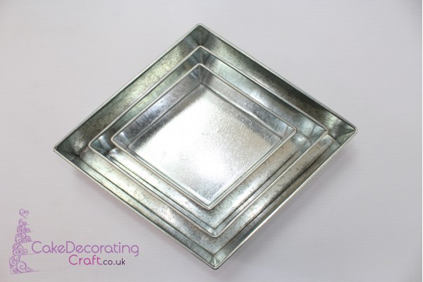 Diamond Small Cake Baking Tin | 3" Deep | Size 7.5", 9.5", 11" | 3 Tiers | Hand Made