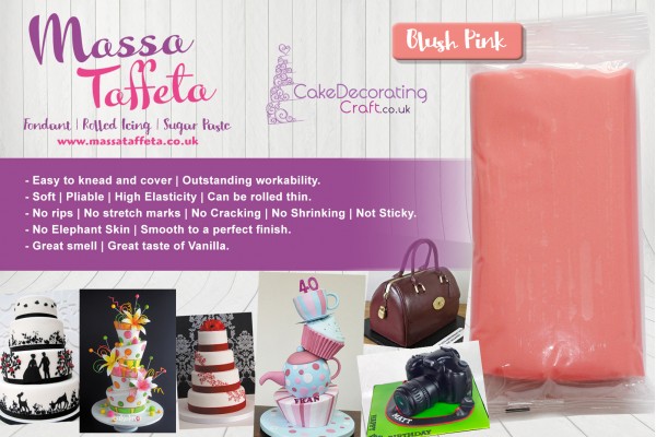 Blush Pink | Massa Taffeta | Fondant | Sugarpaste | Ready Rolled Icing | Cake Craft 
