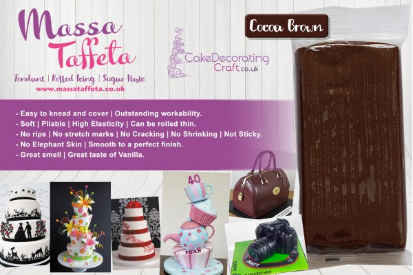 Brown | Massa Taffeta | Fondant | Sugarpaste | Ready Rolled Icing | Cake Craft 