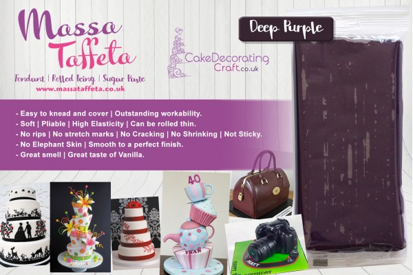 Deep Purple | Massa Taffeta | Fondant | Sugarpaste | Ready Rolled Icing | Cake Craft 