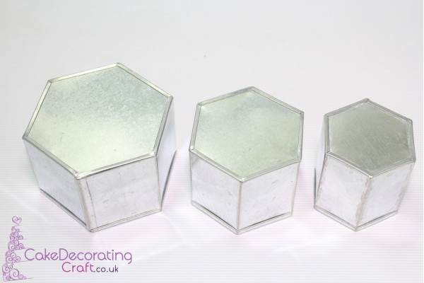 Mini Hexagon Cake Baking Tin | Size 3 4 5 " | 3 Tiers 