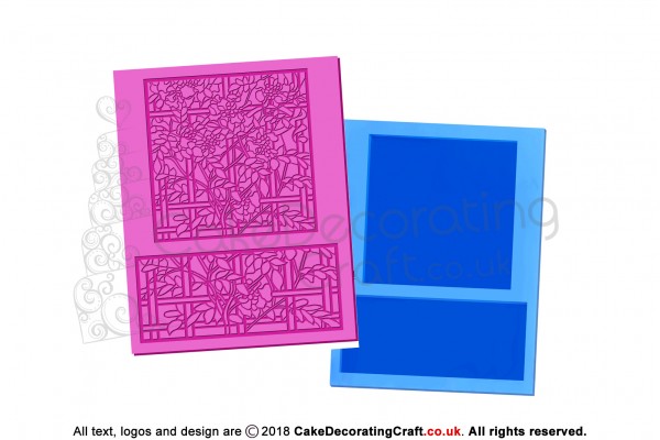 Complete Set | Stain Glass And Glass Panel | Cake Lace Mats for Edible Cake Lace Mixes and Premixes | Cake Decorating Craft Tool