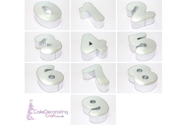 New Small Number 0 To 9 Set | Novelty Shape | Cake Baking Tins and Pans | 3" Deep | Zero To Nine
