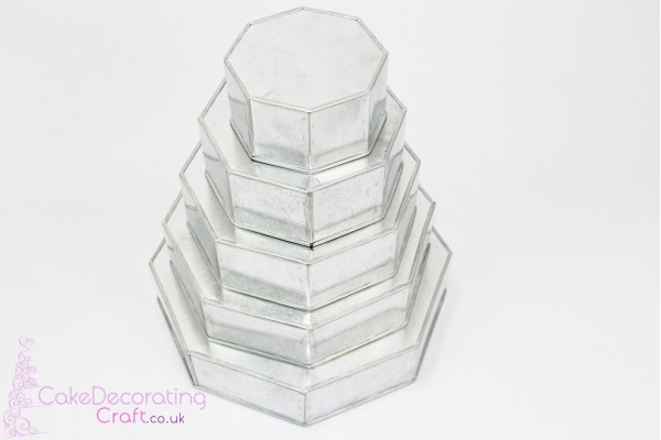 Octagon Cake Baking Tin | 3" Deep | Size 6 8 10 12 14 " | 5 Tiers | Hand Made