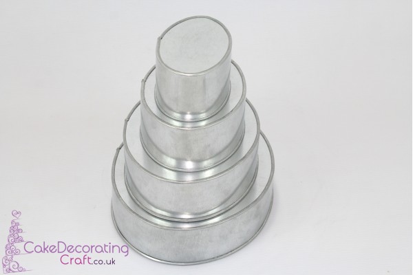 Oval Cake Baking Tin | 3" Deep | Size 6 8 10 12 " | 4 Tiers | Hand Made