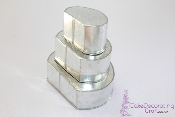 Split Oval Set Cake Baking Tin | Size 8 10 12 " | 3 Tiers 