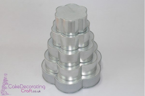 Petal 6 Sided Cake Baking Tin | 3" Deep | Size 6 8 10 12 14 " | 5 Tiers | Hand Made