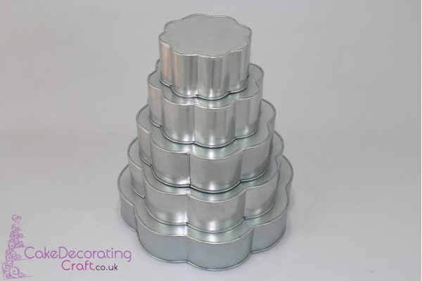 Petal 8 Sided Cake Baking Tin | 3" Deep | Size 6 8 10 12 14 " | 5 Tiers | Hand Made