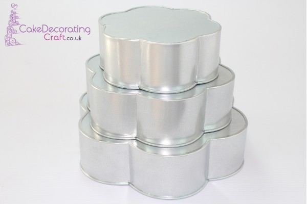 Petal 6 Sided Cake Baking Tin | 3" Deep | Size 8 10 12 " | 3 Tiers | Hand Made
