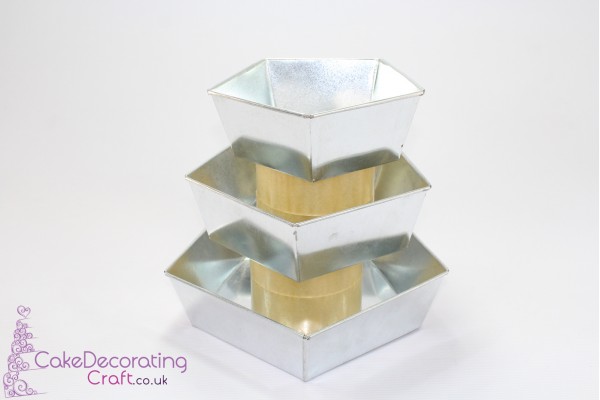 Pillow Pentagon Cake Baking Tin | 3" Deep | Size 8 10 12 " | 3 Tiers | Hand Made