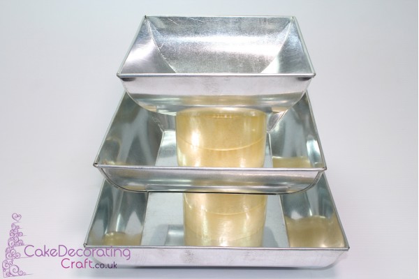 Pillow Square Cake Baking Tin | 3" Deep | Size 8 10 12 " | 3 Tiers | Hand Made
