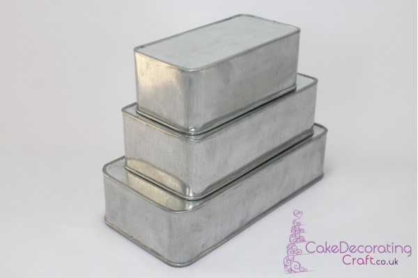 Round Corner Rectangle Cake Baking Tin | Size 8 10 12 " | 3 Tiers 