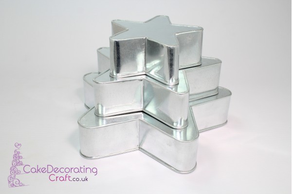 Round Corner Star Cake Baking Tin | Size 8 10 12 " | 3 Tiers 