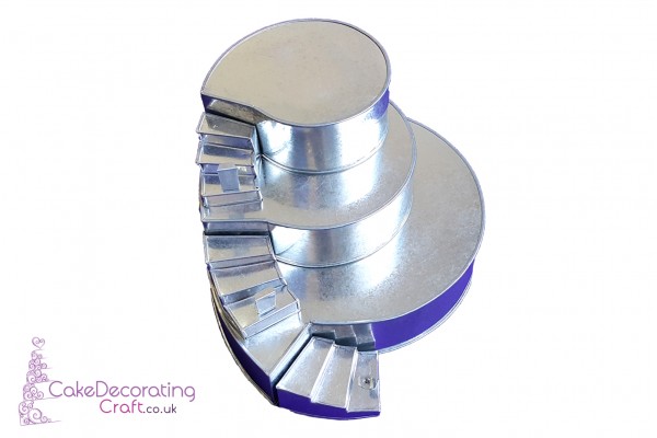 Round Cake Baking Tins | Side Stairs | Wedding Multilayers | 3" Deep | 3 Tiers | Hand Made
