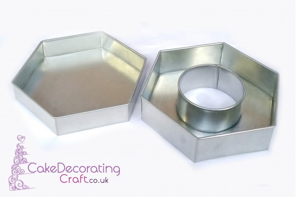 Surprise Hexagon Shape | 8 Inch | 2 Parts | Cake Baking Tins