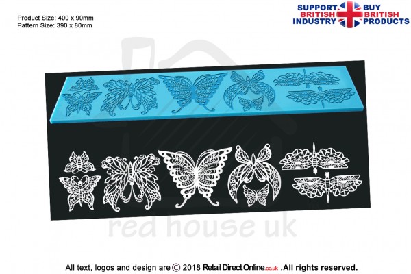 3D Butterfly | Cake Lace Mats for Edible Cake Lace Mixes and Premixes | Cake Decorating Craft Tool