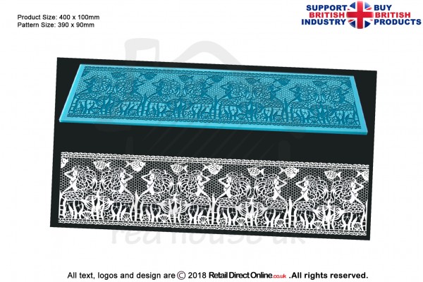 Ocean Fantasy | Cake Lace Mats for Edible Cake Lace Mixes and Premixes | Cake Decorating Craft Tool