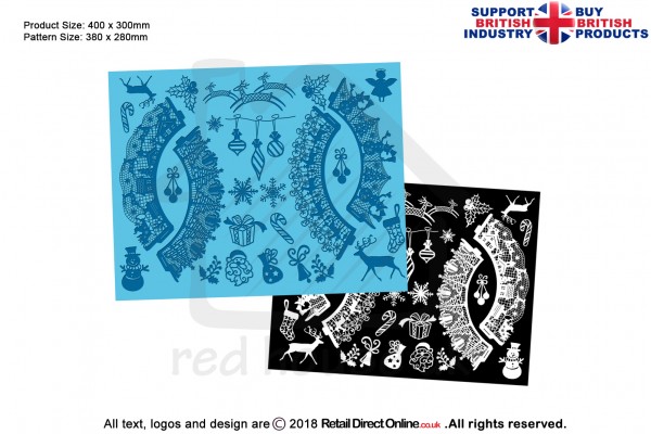 Christmas Carol | Cake Lace Mats for Edible Cake Lace Mixes and Premixes | Cake Decorating Craft Tool