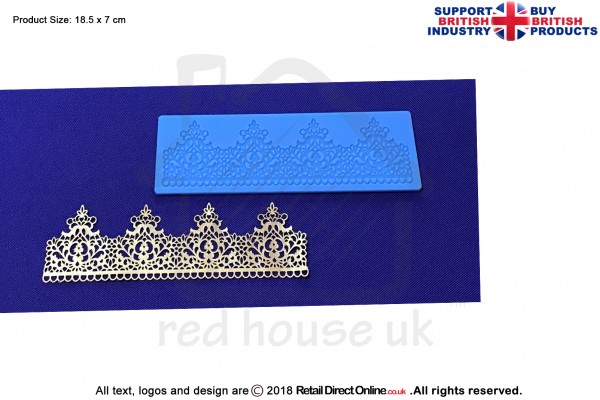 Crown Ribbon | Cake Lace Mats for Edible Cake Lace Mixes and Premixes | Cake Decorating Craft Tool