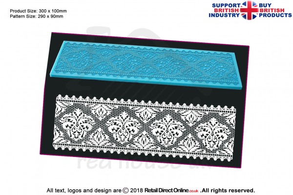 Damask | Cake Lace Mats for Edible Cake Lace Mixes and Premixes | Cake Decorating Craft Tool