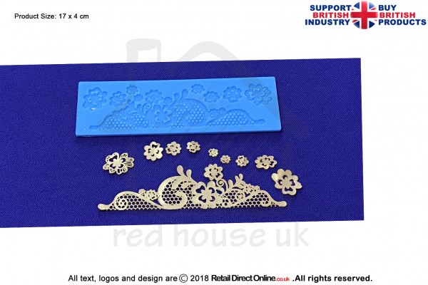 Floral Mesh Ribbon | Cake Lace Mats for Edible Cake Lace Mixes and Premixes | Cake Decorating Craft Tool