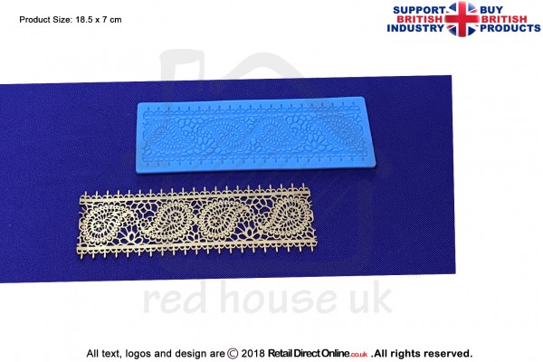 Paiseley Ribbon | Cake Lace Mats for Edible Cake Lace Mixes and Premixes | Cake Decorating Craft Tool