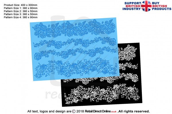 Roses Garland | Cake Lace Mats for Edible Cake Lace Mixes and Premixes | Cake Decorating Craft Tool