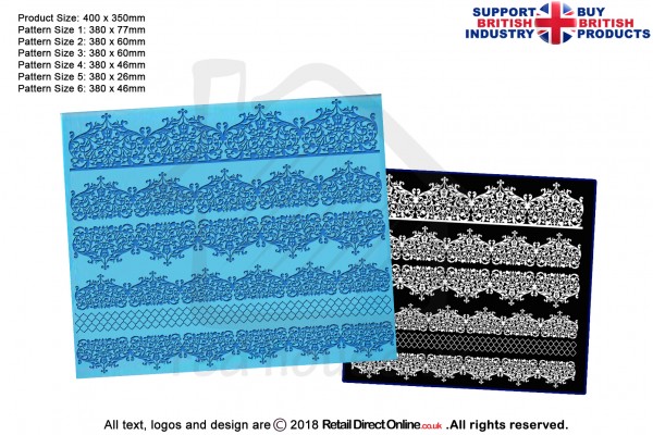 sophia | Cake Lace Mats for Edible Cake Lace Mixes and Premixes | Cake Decorating Craft Tool