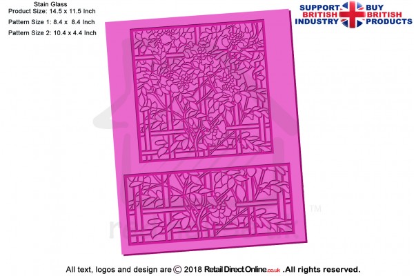 Stain Glass | Cake Lace Mats for Edible Cake Lace Mixes and Premixes | Cake Decorating Craft Tool