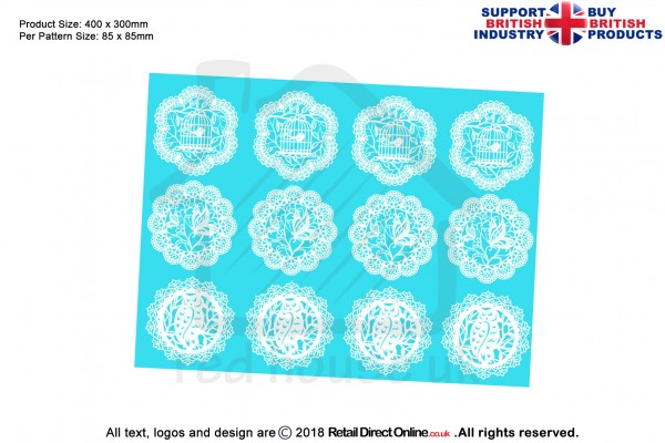 Summer Rush | Cake Lace Mats for Edible Cake Lace Mixes and Premixes | Cake Decorating Craft Tool