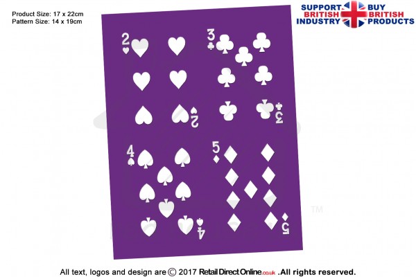 Playing Card 2 3 4 5 | Printing Mesh Stencils | Edible Ink