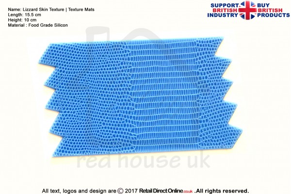 Lizzard | Silicon Press Mat | Food Grade | For Fondant | Gum Paste | Sugar Paste | Modelling Paste | Cake Cupcake Decorating Craft