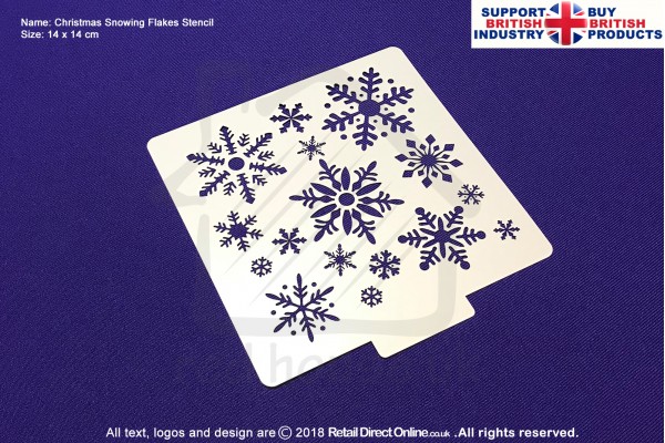 Christmas Snowing Flakes Stencil | Air Brush Stenciling | Cake and Cupcake Decorating Craft Tool