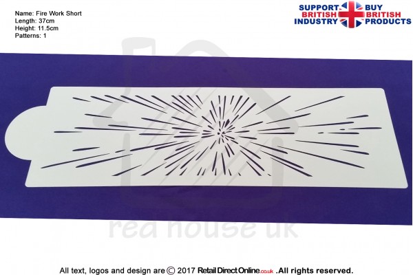 Fire Work Short | Air Brush Stenciling | Cake and Cupcake Decorating Craft Tool