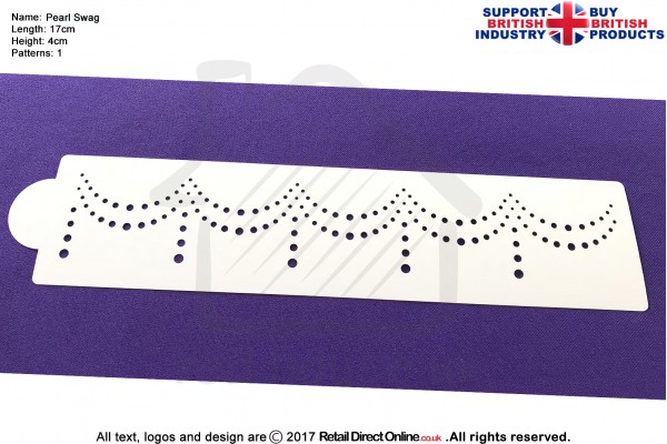 Pearl Swags | Air Brush Stenciling | Cake and Cupcake Decorating Craft Tool