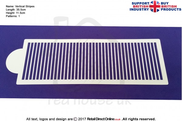 Vertical Stripes | Air Brush Stenciling | Cake and Cupcake Decorating Craft Tool