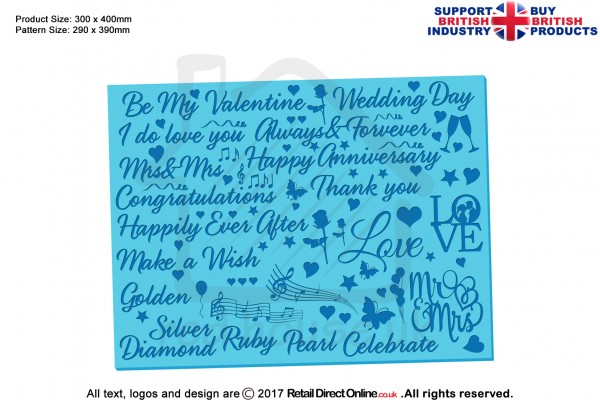Celebration Calligraphy | Silhouette Cake Design Mats | Cake Cupcake Cookies Decorating Craft Tool
