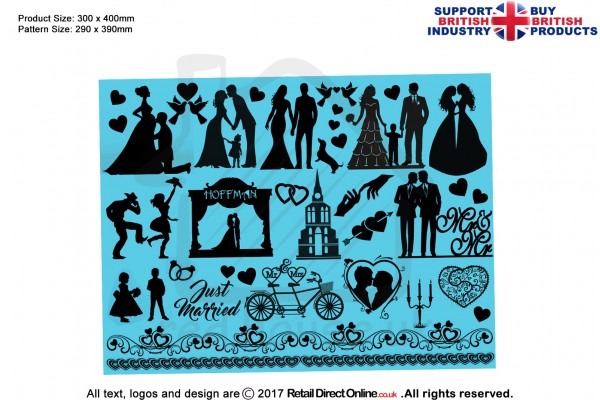Modern Love | Silhouette Cake Design Mats | Cake Cupcake Cookies Decorating Craft Tool