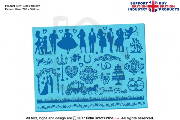 Wedding Bells | Silhouette Cake Design Mats | Cake Cupcake Cookies Decorating Craft Tool