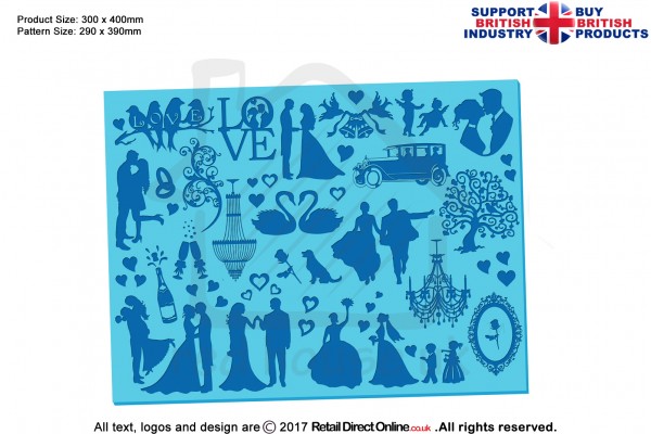 Wedding Blessings | Silhouette Cake Design Mats | Cake Cupcake Cookies Decorating Craft Tool