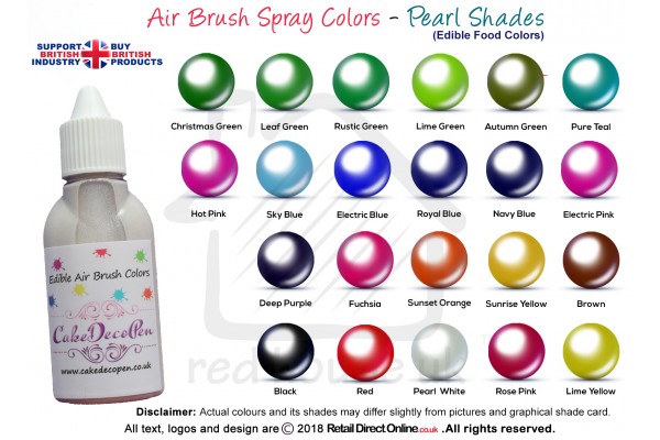 Black Gold | Pearl Gloss | Edible | 20 ML | Air Brush Colour | Cake Cupcake Cookies Decorating Craft
