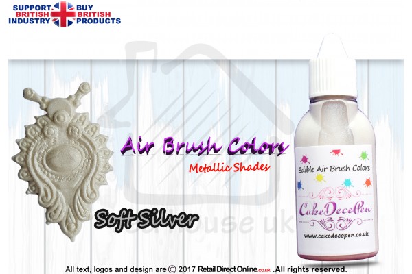 Ceries Rose | Metallic Luster Shade | Edible | 20 ML | Air Brush Colour | Cake Cupcake Cookies Decorating Craft