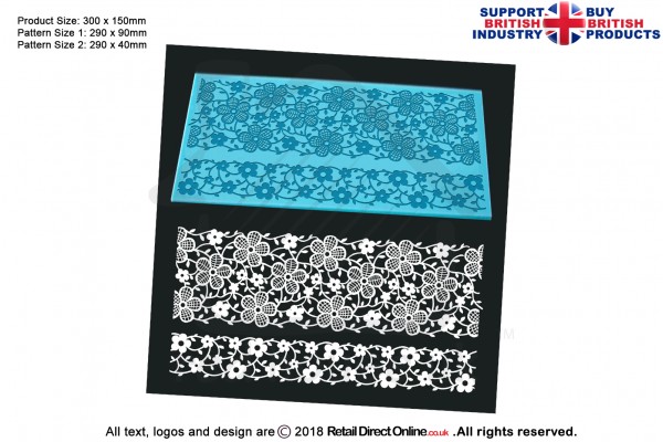 3D Daisy Wine | Cake Lace Mats for Edible Cake Lace Mixes and Premixes | Cake Decorating Craft Tool