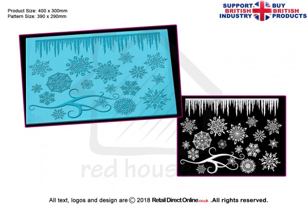 3D Frozen Crystals | Cake Lace Mats for Edible Cake Lace Mixes and Premixes | Cake Decorating Craft Tool