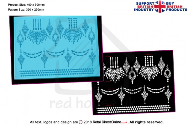3D Necklace | Cake Lace Mats for Edible Cake Lace Mixes and Premixes | Cake Decorating Craft Tool