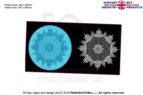 3D Valentino Doily | Cake Lace Mats for Edible Cake Lace Mixes and Premixes | Cake Decorating Craft Tool
