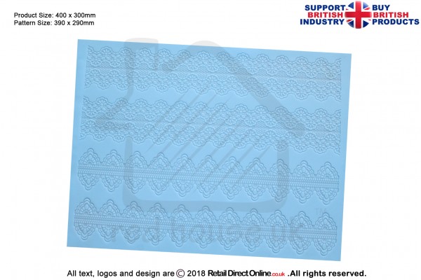 Amelia | Cake Lace Mats for Edible Cake Lace Mixes and Premixes | Cake Decorating Craft Tool