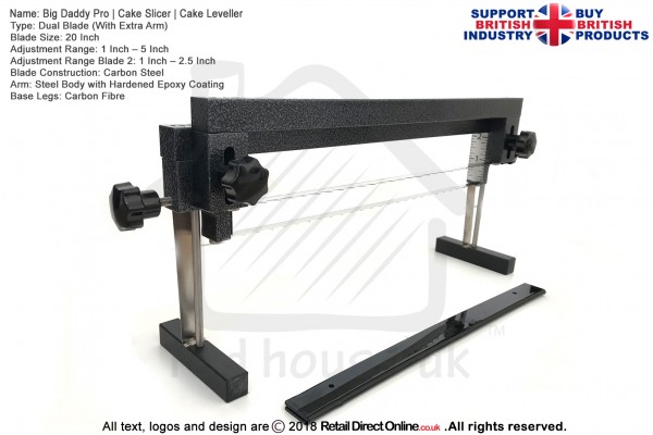 Big Daddy Pro | Cake Slicer | Cake Leveller | Multi-layer Slicer | Double Blade | 20 Inch | Cake Decorating Craft